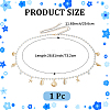 Natural Shell  and Iron Starfish Tassel Imitation Pearl Link Chain Waist Chains for Women AJEW-CP0011-35B-2
