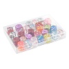 30Pcs 3 Styles UV Plating Transparent Acrylic Beads OACR-FS0002-60-8