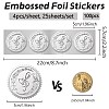 Custom Round Silver Foil Embossed Picture Stickers DIY-WH0503-009-2