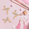 50Pcs Alloy Jet and Crystal Rhinestone Connector Charms FIND-DC0002-57-5