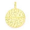 Rack Plating Brass Micro Pave Cubic Zirconia Pendants KK-M021-06G-1