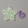 Translucent Acrylic Disc Pendant Keychain KEYC-WH0027-85B-01-2