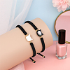 12Pcs 2 Colors Imitation Pearl Braided Beads Bracelets for Men Women BJEW-GO0002-04-4