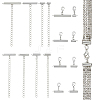 32Pcs 8 Style Brass End with Chain FIND-PH01480-6