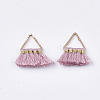 Polycotton(Polyester Cotton) Tassel Charms Decorations FIND-S302-10B-2