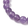 Natural Gemstone Beaded Stretch Bracelets BJEW-JB11439-5