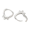 SHEGRACE Brass Hoop Earrings Findings XGR0159P-91P-2