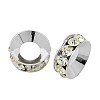 Brass Rhinestone Spacer Beads X-RB-A020-10mm-01S-1