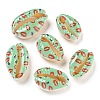 Printed Natural Shell Beads BSHE-G037-01-2