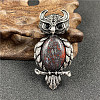 Antique Silver Owl Brooch Pins PW-WG382CA-08-1