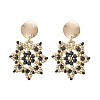 Handmade Glass Seed Beads Flower Dangle Stud Earrings EJEW-MZ00570-01-2