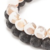 2Pcs 2 Style Dzi Mala Bead Bracelets Set BJEW-JB08316-6