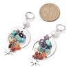 Chakra Chip Natural & Synthetic Mixed Stone Leverback Earrings EJEW-JE06199-3