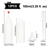 BENECREAT Column PE Plastic Squeeze Bottle KY-BC0001-10-3