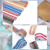 WADORN 5Pcs 5 Colors Bohemian Style Polyester Striped Ribbon OCOR-WR0001-07A-4