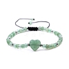 Natural Green Aventurine Braided Bead Bracelets for Women PW-WG0937E-03-1