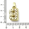 Brass Micro Pave Clear Cubic Zirconia Pendants KK-M279-01G-B-3