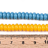 Electroplate Opaque Solid Color Glass Beads Strands GLAA-T025-6mm-18-4