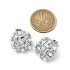 304 Stainless Steel knit Stud Earrings EJEW-B108-08P-5