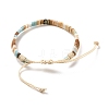 Cotton Ethnic Tribal Braided Bracelet BJEW-A099-02-4