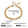304 Stainless Steel Snake Chains Bracelets WGDC39C-01-1
