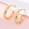 Oval 304 Stainless Steel Stud Earrings EJEW-A125-14G-3