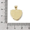 Religion Brass & Clear Cubic Zirconia & Acrylic Pendants KK-G602-05A-04-3
