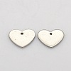 Tarnish Resistant Heart 304 Stainless Steel Stamping Blank Tag Charms STAS-N025-09-1