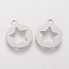 Non-Tarnish 201 Stainless Steel Pentacle Charms STAS-Q201-T060-2