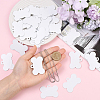 45Pcs Blank Double-sided Heat Transfer Aluminium Pendants DIY-SP0006-29B-4