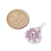 Glass Rhinestone with Acrylic Pearl Pendants PALLOY-MZ00251-03-2