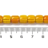 Handmade Lampwork Chevron Beads Strands X-LAMP-K041-01B-10-5