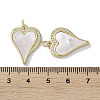 Brass Micro Pave Cubic Zirconia Pendants KK-G485-34B-G-3