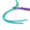 Rainbow Color Polyester Braided Adjustable Bracelet Making for Women BJEW-F454-06-2