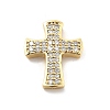 Brass Micro Pave Clear Cubic Zirconia Pendants KK-L228-44C-G-1