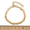 304 Stainless Steel Link Chain Bracelets for Women BJEW-Z143-25G-5