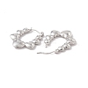 Non-Tarnish 304 Stainless Steel Heart Chunky Hoop Earrings for Women EJEW-I267-09P-2