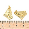 Brass Micro Pave Clear Cubic Zirconia Pendants KK-B139-24B-G-3