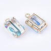 Transparent Glass Pendants X-GLAA-T007-20A-2