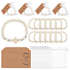 24Pcs Wood Round Beaded Stretch Bracelets BJEW-GO0001-41-1