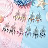 5Pairs 5 Colors Alloy & Synthetic Turquoise Chandelier Earrings EJEW-JE06339-02-1