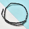 Natural Black Onyx(Dyed & Heated) Beads Strands G-B064-A25-2