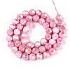 Anti-Tarnish Electroplate Glass Beads Strands EGLA-T021-8mm-15-03-2