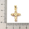 Rack Plating Brass Micro Pave Cubic Zirconia Pendants X-KK-C074-32G-01-3