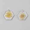 Transparent Clear Resin Pendants RESI-TAC0007-07D-1