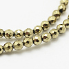 Round Non-magnetic Synthetic Hematite Beads Strands LS-G-D617-3mm-27-2