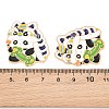 Chinese Lion Dance Panda Alloy Enamel Cabochons AL-CBA1A6F-03KCG-E-3