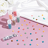 240Pcs 6 Colors 2-Hole Glass Seed Beads SEED-HY0001-41-4
