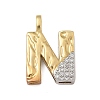 Brass Micro Pave Cubic Zirconia Pendants KK-B126-02G-N-1