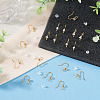 32Pcs 4 Styles Brass Pave Clear Cubic Zirconia Earring Hooks KK-TA0008-45-6